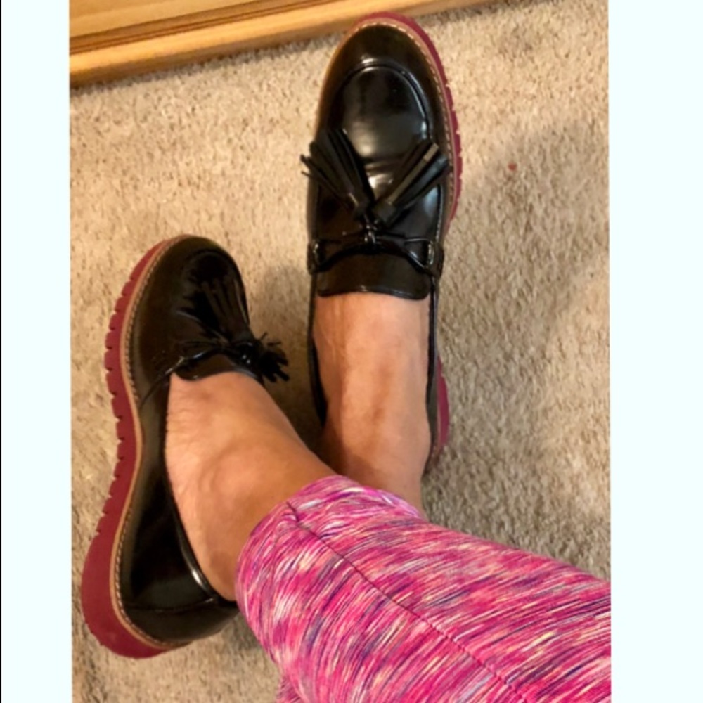 Zara Tasseled Loafers with Contrast Sole